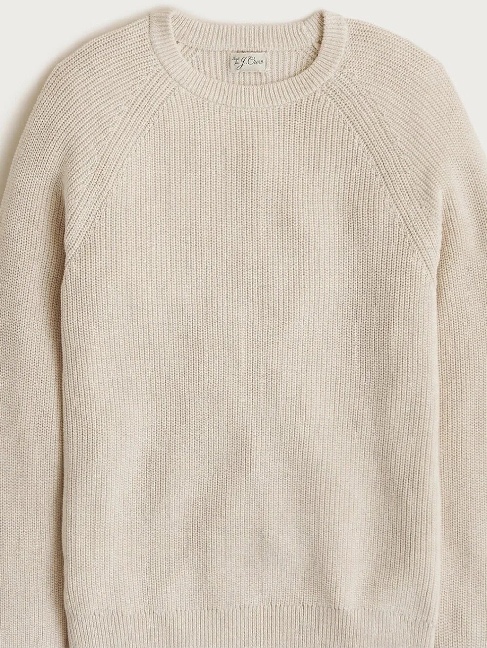 J.Crew Men's Heritage Cotton Ribbed Sweater Sz L Pull Over Crewneck Euro Boho